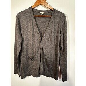 Talbots gray cardigan size MEDIUM PETITE